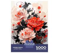 Jigsaw Puzzles for Teenagers 1000 Piece Red Flowers 5 Puzzles for Adults Toy Wall Decor A Work of Art Unique Birthday And Xmas Gifts 70x50cm/1000pcs