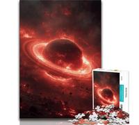 Jigsaw Puzzles for Teenagers 1000 Piece Red Galaxy,Family Entertainment Toys with Matching Poster And Trivia Sheet (75x50cm)
