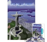 Jigsaw Puzzles for Teenagers 1000 Piece Rio De Janeiro Impossible Game Toys Educational Games Great Gifts for Games Stress Reliever (Size 38x52cm)