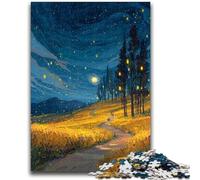 Jigsaw Puzzles for Teenagers 1000 Piece Road Under The Night Sky for And from 14 Years And over Play Toys Because It Is Ideal As A Gift for The Whole Family 50x75cm