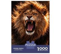 Jigsaw Puzzles for Teenagers 1000 Piece Roaring Lion with Golden Mane Puzzle for Adults Relax Games Perfect Decoration Unique Birthday And Xmas Gifts 52x38cm/1000pcs