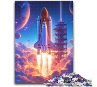 Jigsaw Puzzles for Teenagers 1000 Piece Rocket Launch for And 14 Years And over Interesting Stress Reduction Gifts for Friends And Family 26x38cm