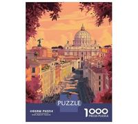 Jigsaw Puzzles for Teenagers 1000 Piece Rome Cityscape Puzzle for Adults Hands-on Game Wall Decoration Christmas Birthday Gifts 52x38cm/1000pcs