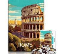 Jigsaw Puzzles for Teenagers 1000 Piece Rome Italy,Help The Brain Exercise Addictive Toys to Cultivate Patience Gift For Birthdays (75x50cm)