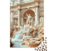 Jigsaw Puzzles for Teenagers 1000 Piece Rome Trevi Fountain Statue Jigsaw Puzzle Relax Games Difficult Hard Fun at Home Activities, 70x50cm/1000pcs