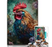 Jigsaw Puzzles for Teenagers 1000 Piece Rooster Art,Decompressing Intellectual Educational Toy Is Ideal As Gifts for The Whole Family (38x26cm)