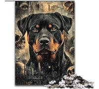Jigsaw Puzzles for Teenagers 1000 Piece Rottweiler Collage for Ages 14 And over Fun Games Fun Activities at Home, Birthday Gifts, Travel Gifts 26x38cm