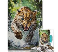 Jigsaw Puzzles for Teenagers 1000 Piece Running Cheetah,Help The Brain Exercise Addictive Toys to Cultivate Patience Artists Collection,Fine Art (75x50cm)