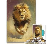 Jigsaw Puzzles for Teenagers 1000 Piece Running Lion,learning Educational Toys Fun at Home Activities,Birthday Present,Travel Gifts (38x26cm)