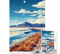 Jigsaw Puzzles for Teenagers 1000 Piece Salt Flats Landscape Educational Toy Gifts Ideas Educational Game Enhance Love between Couples Size 38x26cm
