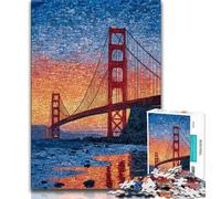Jigsaw Puzzles for Teenagers 1000 Piece San Francisco Bridge,Educational Stress Relief Toy for Is Ideal As A Gift for The Whole Family (38x26cm)