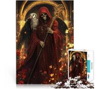 Jigsaw Puzzles for teenagers 1000 Piece Santa Muerte with Owl Hands-on Game 26x38cm deal as gifts for the whole family for Age 14