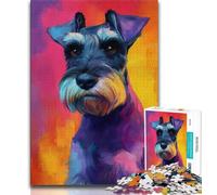 Jigsaw Puzzles for Teenagers 1000 Piece Schnauzer Teenager Puzzles,Educational Games DIY Toys Great Gifts And Toys 26x38cm