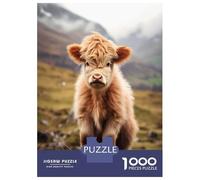 Jigsaw Puzzles for Teenagers 1000 Piece Scottish Highland Cows Adult Puzzles Hands-on Game For Family Fun Fun at Home Activities, 38x26cm/1000pcs