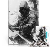 Jigsaw Puzzles for teenagers 1000 Piece Shadow Warrior with Katana Stressabbau Tolles Geschenk für Spiele38x26cm