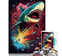Jigsaw Puzzles for Teenagers 1000 Piece Shark Fantasyland 1000 Pieces for Adults,Brain Intelligence Challenge Addictive Toys for Home Decoration 26x38cm
