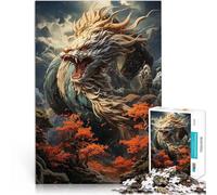 Jigsaw Puzzles for teenagers 1000 Piece Sky Chasm Dragon Intellektuelles Spiel Geburtstagsgeschenk, Geschenke52x38cm