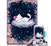 Jigsaw Puzzles for Teenagers 1000 Piece Sleeping Cat Teenager Puzzles,Educational Games DIY Toys Great Gifts And Toys 26x38cm