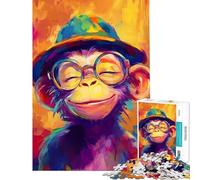Jigsaw Puzzles for Teenagers 1000 Piece Smile Monkey Educational Games Toy Intellectual Game Great Gifts for Games A Work of Art (Size 50x75cm)