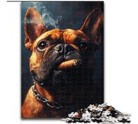 Jigsaw Puzzles for Teenagers 1000 Piece Smoking Bulldog, Elephant Toy Intellectual Game Birthday Present, Gifts, Wall Art for Ages 14+ (Size 50x75cm)