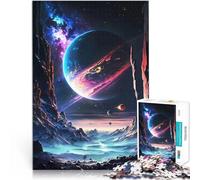 Jigsaw Puzzles for teenagers 1000 Piece Space Saturn Valley Herausforderndes Spiel Tolle Geschenke und Spielzeuge75x50cm