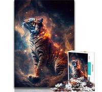 Jigsaw Puzzles for Teenagers 1000 Piece Space Tiger Spirit Adult Puzzles,Stress Reliever Difficult Challenge Secret Santa Gifts 38x26cm