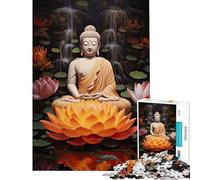 Jigsaw Puzzles for Teenagers 1000 Piece Spiritual Buddha Statue Brain Intelligence Challenge Addictive Toys Family Game Stress Reliever Funny Gifts (Size 50x75cm)