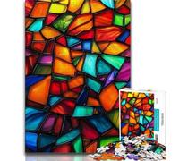 Jigsaw Puzzles for Teenagers 1000 Piece Stained Glass Stones 1000 Pieces for Adults,is Ideal As Gifts for The Whole Family for Age 14 (size 75x50cm)