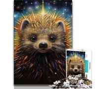 Jigsaw Puzzles for Teenagers 1000 Piece Starry Night Hedgehog,learning Educational Toys Fun at Home Activities,Birthday Present,Travel Gifts (75x50cm)