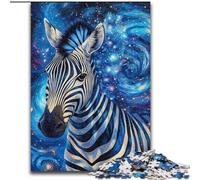 Jigsaw Puzzles for Teenagers 1000 Piece Starry Sky Zebra, Family Game Stress Reliever Difficult Challenge Enhance Love between Couples (Size 50x75cm)