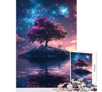 Jigsaw Puzzles for Teenagers 1000 Piece Starry Tree Reflections - Relaxing Games For Family Fun Home Decoration Toys Deal As Gifts for The Whole Family (38x26cm)