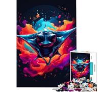 Jigsaw Puzzles for Teenagers 1000 Piece Stingray Colorful Jigsaw for Teenagers Stress Reliever Help The Brain Exercise Unique Birthday And Gifts (50x75cm)