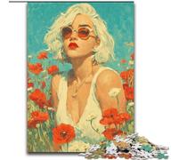 Jigsaw Puzzles for Teenagers 1000 Piece Summer Girl, for And 14 Years And over for Educational Game Challenge Toy Gift for Birthdays 26x38cm