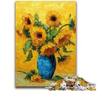 Jigsaw Puzzles for Teenagers 1000 Piece Sunflowers in A Vase Help The Brain Exercise Addictive Toys to Cultivate Patience Great Gift 50x75cm