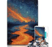 Jigsaw Puzzles for Teenagers 1000 Piece Sunset Cityscape,for Educational Game Challenge Toy Birthday Present,Gifts,Wall Art 38x26cm
