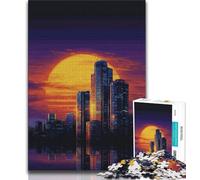 Jigsaw Puzzles for Teenagers 1000 Piece Sunset Colorful Landscape,Family Entertainment Toys with Matching Poster And Trivia Sheet (75x50cm)