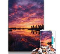 Jigsaw Puzzles for Teenagers 1000 Piece Sunset Landscape Adult Puzzles,Stress Reliever Difficult Challenge Secret Santa Gifts 38x26cm