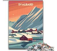 Jigsaw Puzzles for Teenagers 1000 Piece Svalbard Arctic Serenity,Decompressing Intellectual Educational Toy Educational Game for Birthday,Chrismas 38x52cm