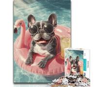 Jigsaw Puzzles for Teenagers 1000 Piece Swimming Pug Teenager Puzzles,learning Educational Is Ideal As A Gift for The Whole Family (size 38x26cm)