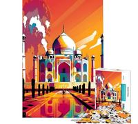 Jigsaw Puzzles for Teenagers 1000 Piece Taj Mahal India Pop Art Educational Games Toy Intellectual Game Great Gifts for Games A Work of Art (Size 38x52cm)