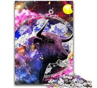 Jigsaw Puzzles for Teenagers 1000 Piece Taurus Zodiac Wall Art for And from 14 Years And over Play Toys Because It Is Ideal As A Gift for The Whole Family 38x26cm
