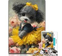 Jigsaw Puzzles for Teenagers 1000 Piece Teddy Puppy 1000 Piece Puzzle,Fun Games Wall Decoration Unique Birthday And Xmas Gifts (size 75x50cm)