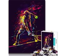 Jigsaw Puzzles for Teenagers 1000 Piece Tennis Players,Toys Educational Games Stress Relieving Artists Collection,Fine Art (38x26cm)