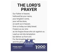 Jigsaw Puzzles for Teenagers 1000 Piece THE LORDS PRAYER WHITE Puzzle for Adults Hands-on Game Wall Decoration Christmas Birthday Gifts 38x26cm/1000pcs