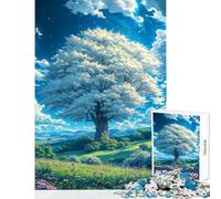 Jigsaw Puzzles for Teenagers 1000 Piece The White Oak Tree Valley Relaxing Games A Work of Art Home Decoration Toys Great Gifts for Gaming (38x26cm)