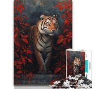 Jigsaw Puzzles for Teenagers 1000 Piece Tiger Portrait 1000 Piece Jigsaw,Challenging Family Activity Games DIY Toy for Home Wall Decor Gifts (size 38x26cm)