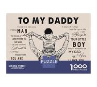 Jigsaw Puzzles for Teenagers 1000 Piece to My Daddy Gift from Son Adult Jigsaw Fun Games Perfect Decoration Fun Activities at Home 52x38cm/1000pcs