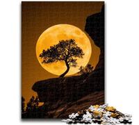 Jigsaw Puzzles for Teenagers 1000 Piece Tree Under The Moon for And 14 Years And over Interesting Stress Reduction Gifts for Friends And Family 26x38cm