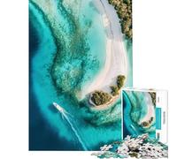 Jigsaw Puzzles for Teenagers 1000 Piece Tropical Island Aerial View Educational Challenge Home Art Decor Educational Game for And from 14 Years And over (50x75cm)