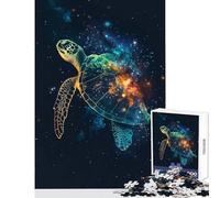 Jigsaw Puzzles for Teenagers 1000 Piece Turtle Silhouette Galaxy Jigsaw for Teenagers Stress Reliever Help The Brain Exercise Unique Birthday And Gifts (38x52cm)